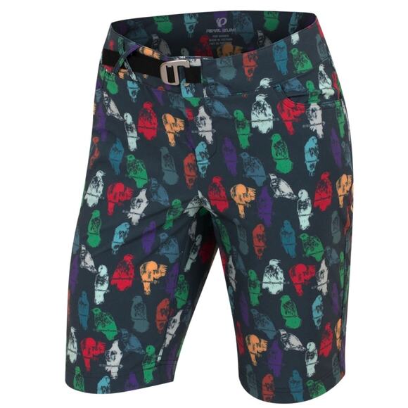 NWT Pearl Izumi Women’s Summit Shell Mountain Bike Shorts in Purdy Birds Size 8 - Picture 2 of 16